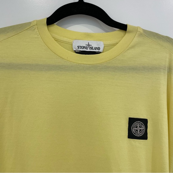 Stone Island Yellow Long Sleeve Shirt - Picture 2 of 3